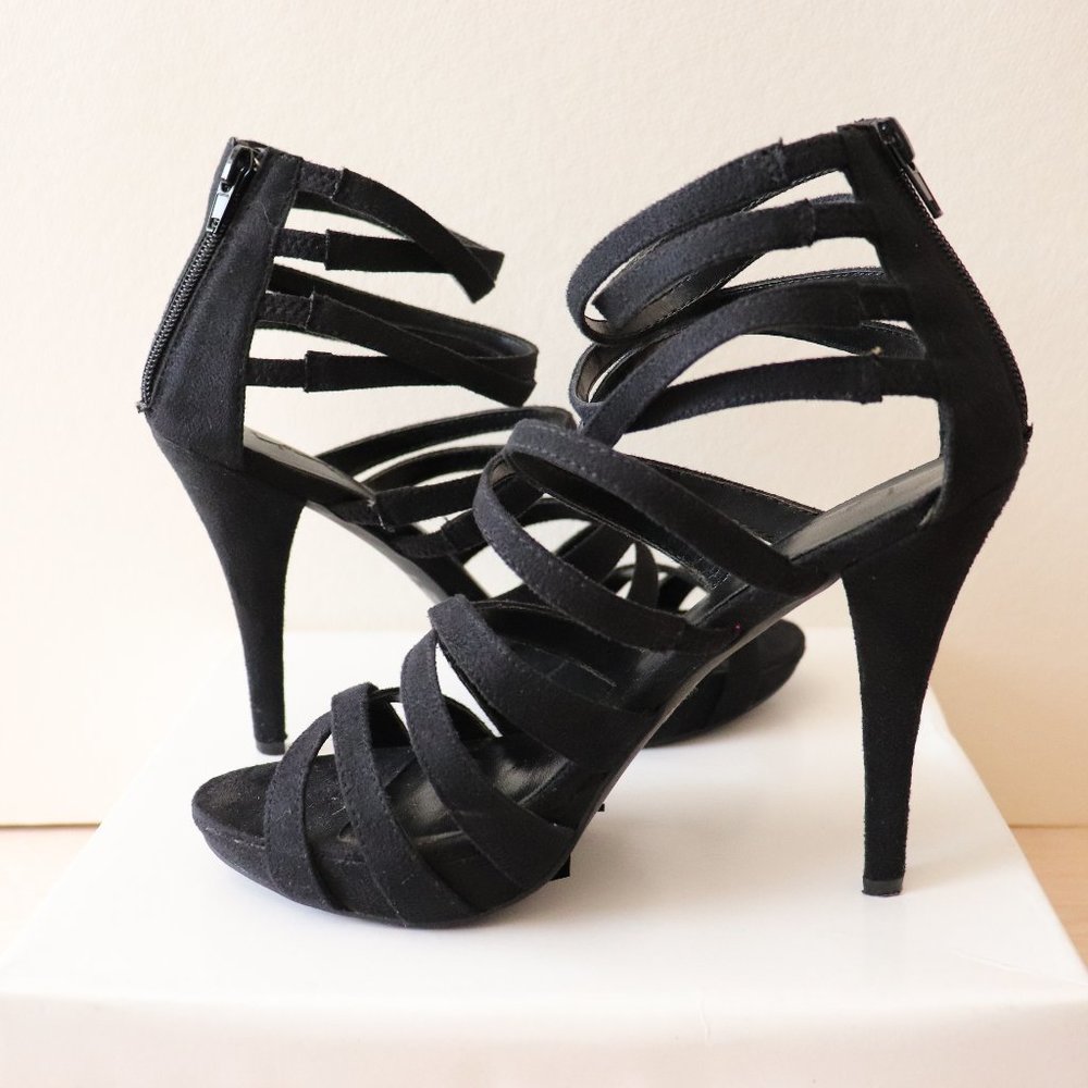 Strappy stiletto heels